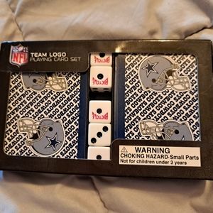 Dallas Cowboys card and dice set